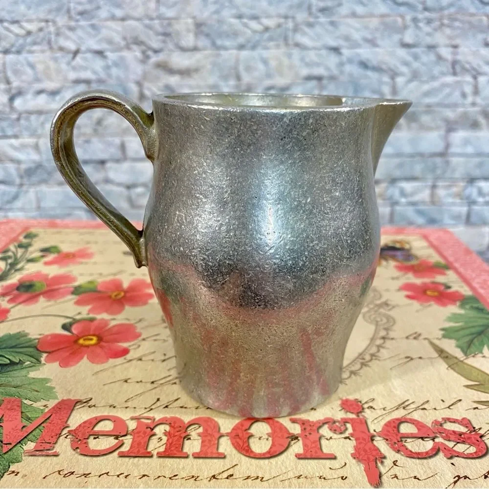 Vintage 1970s Pewter Creamer Colonial Style